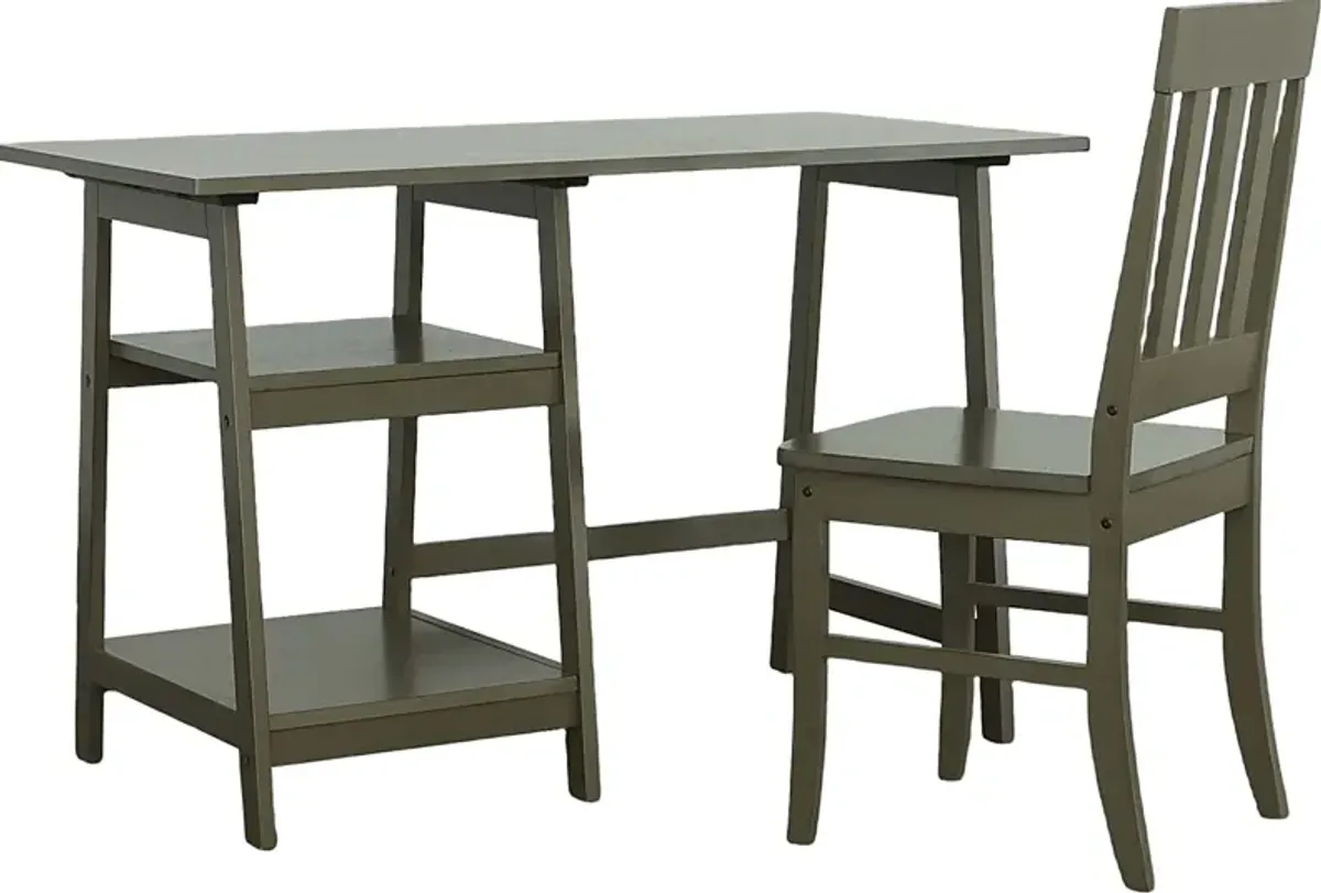 Armentrout Gray Desk with Chair