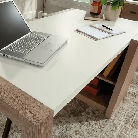 Amideo Brown Desk with Storage