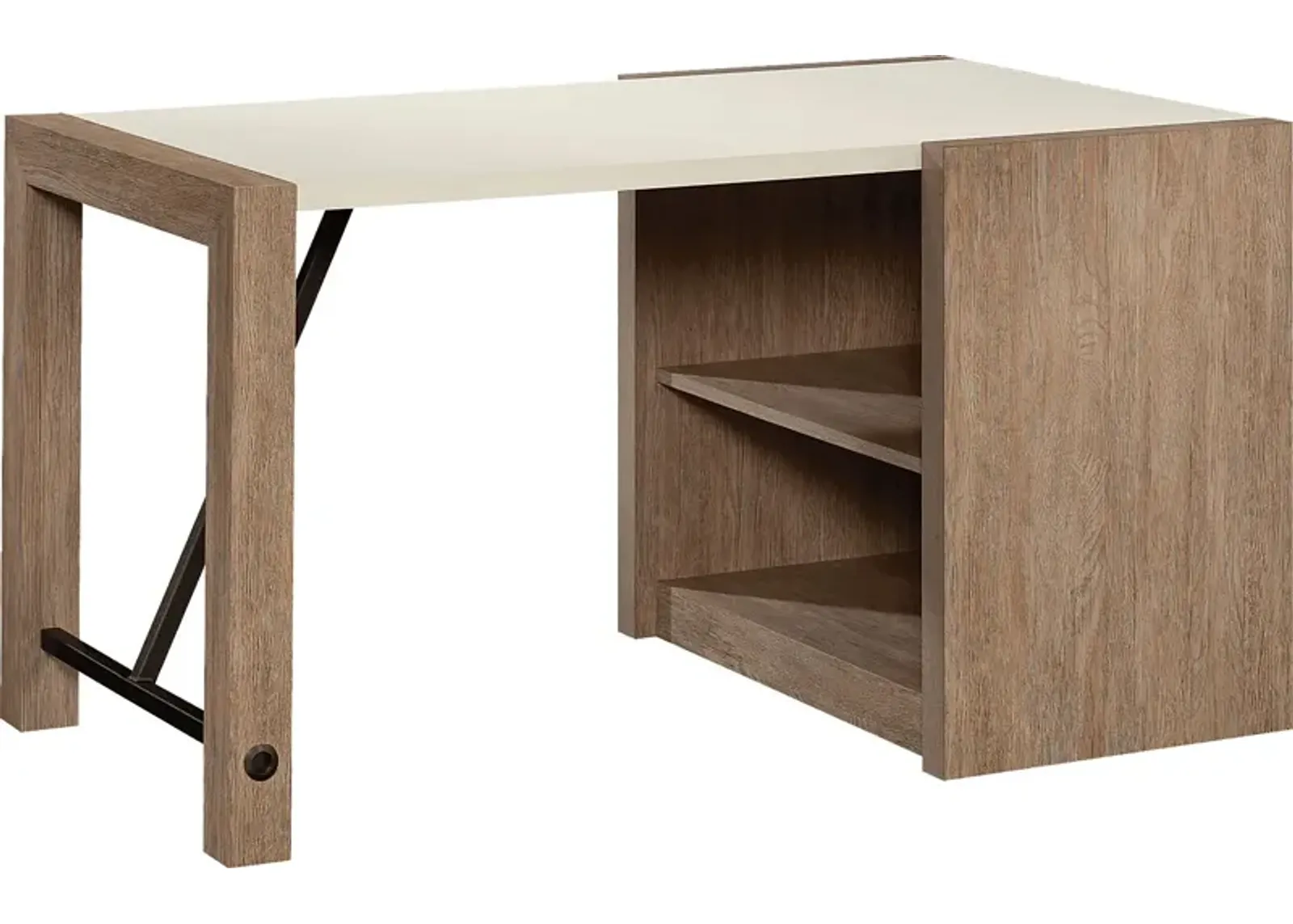 Amideo Brown Desk with Storage