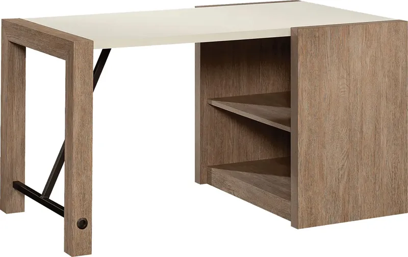 Amideo Brown Desk with Storage