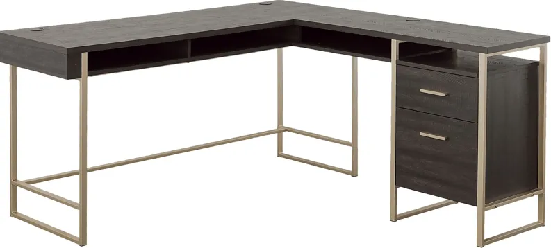 Betanray Dark Brown L-Desk