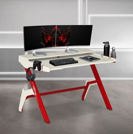 Russuo Red/White Gaming Desk