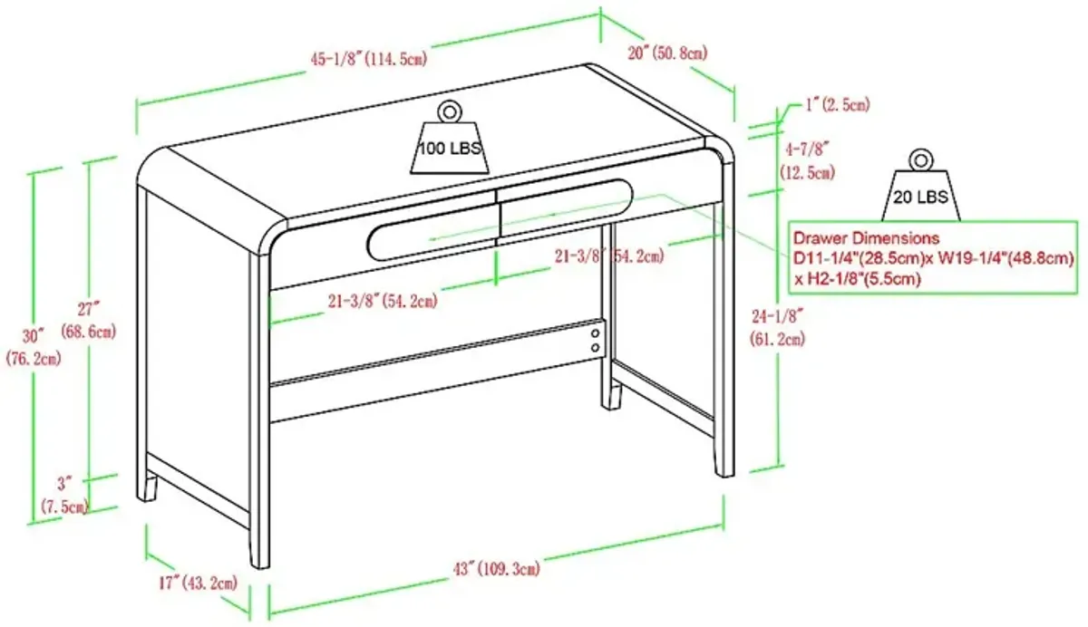 Annbick Oak Desk