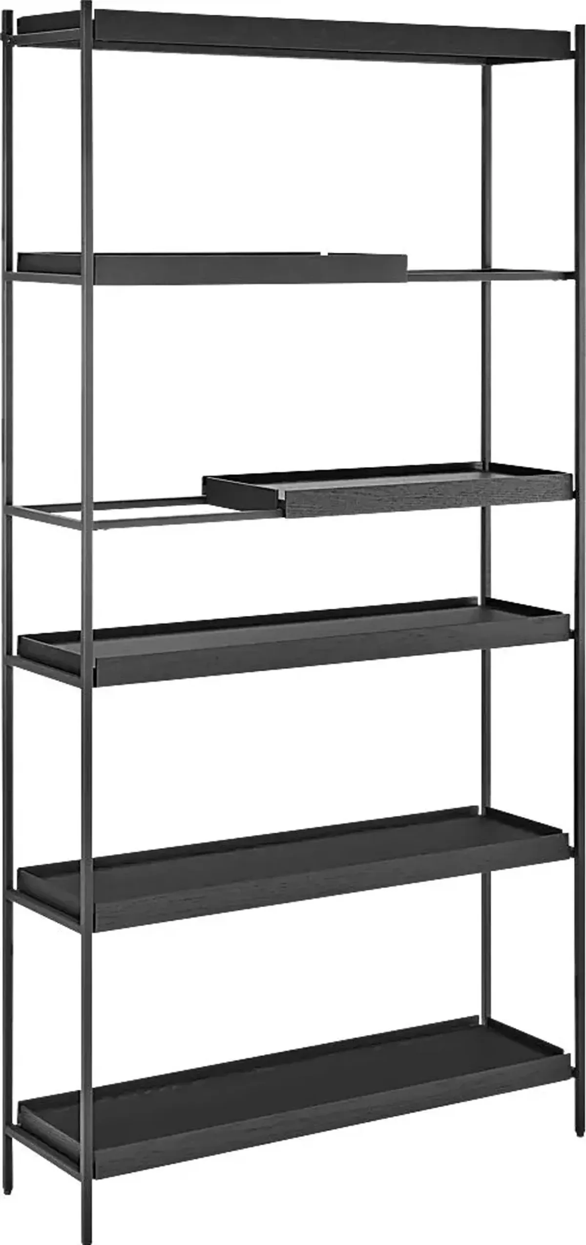 Leopardcast II Black Bookcase