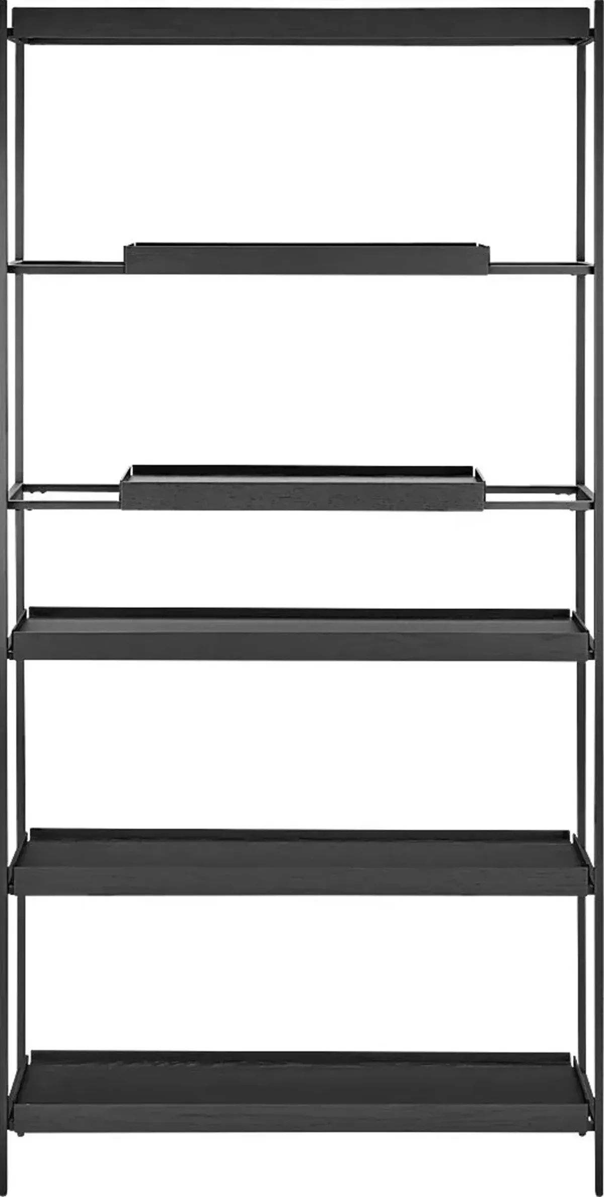 Leopardcast II Black Bookcase