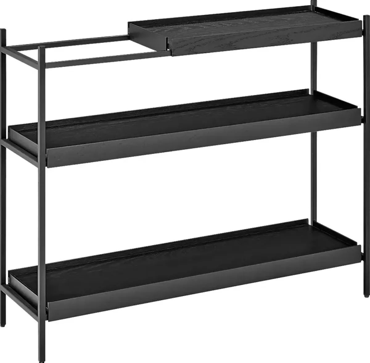 Leopardcast III Black Bookcase