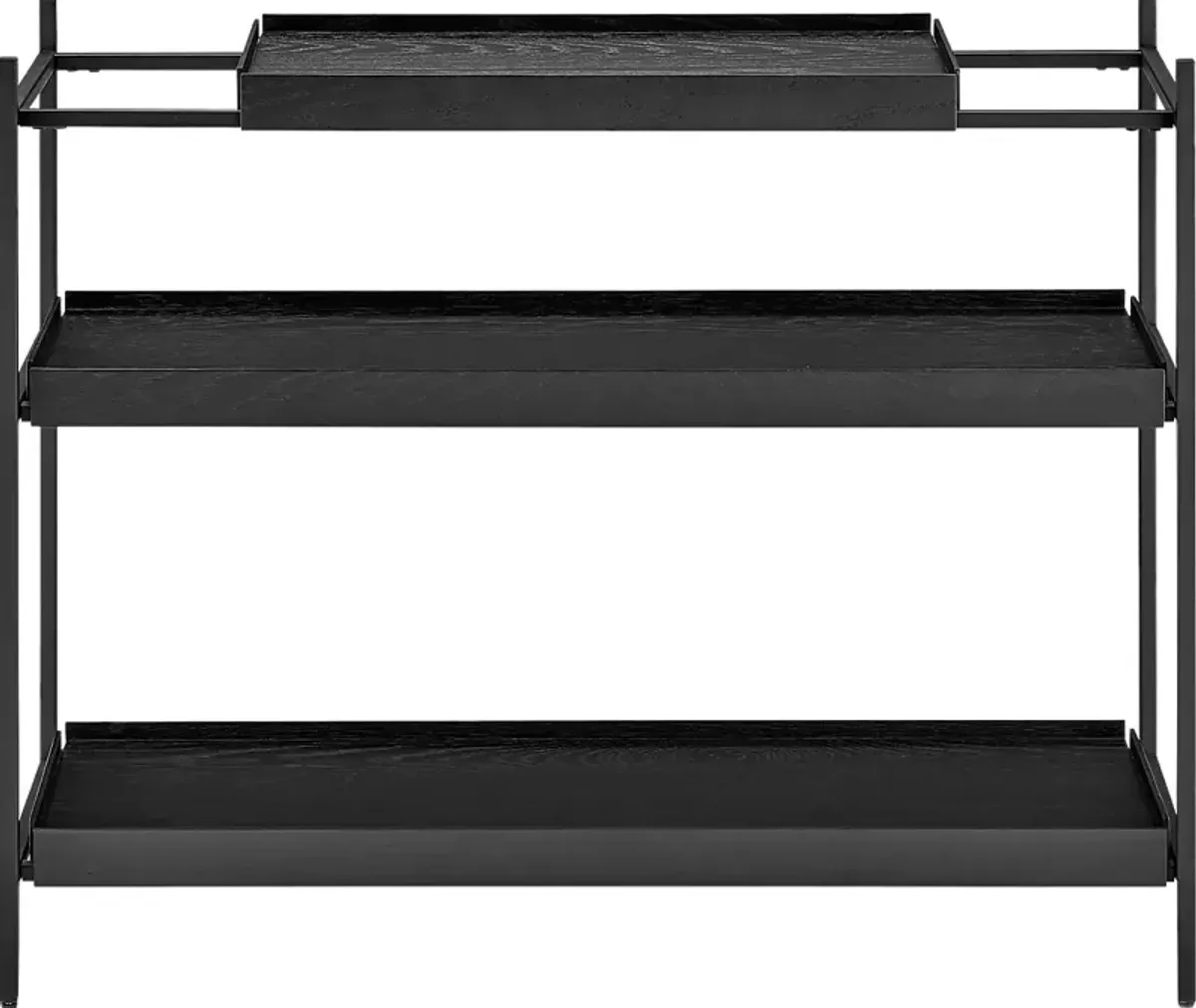 Leopardcast III Black Bookcase