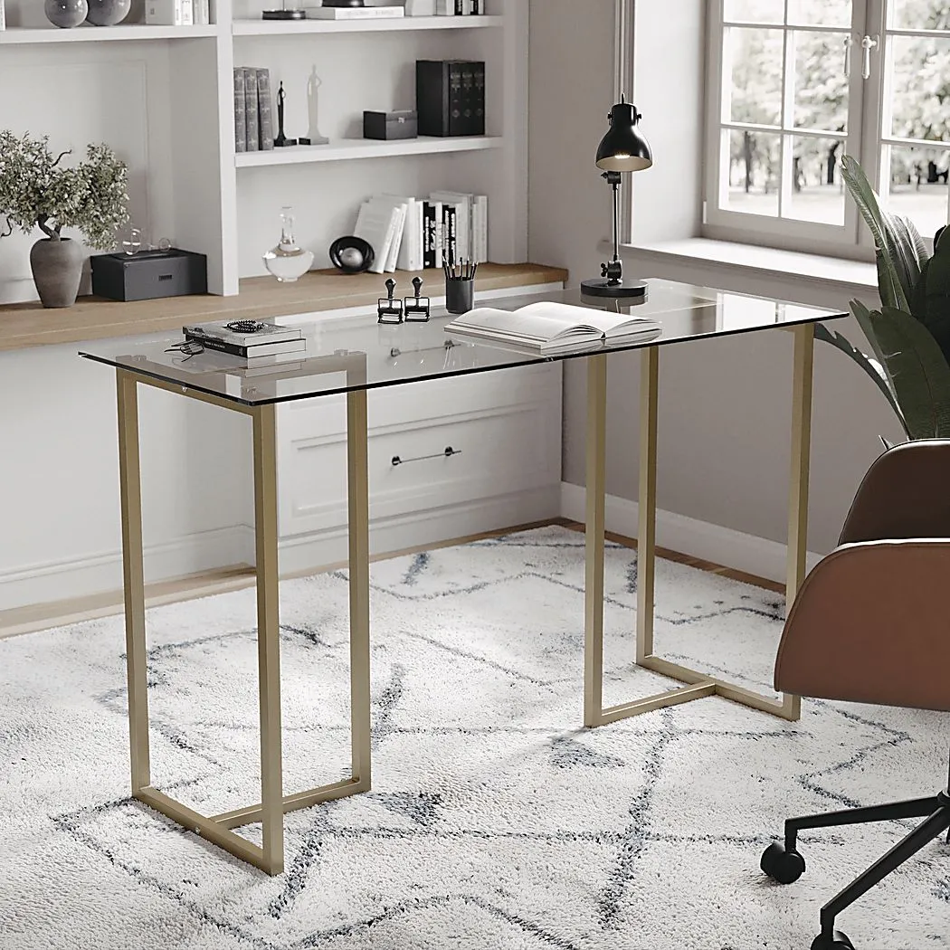 Beaufain Brass Office Table