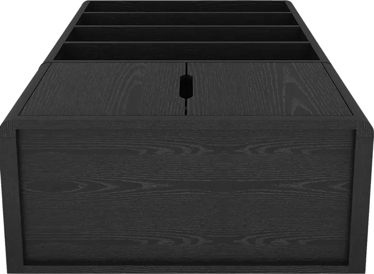 Shadebooks IV Black Bookcase