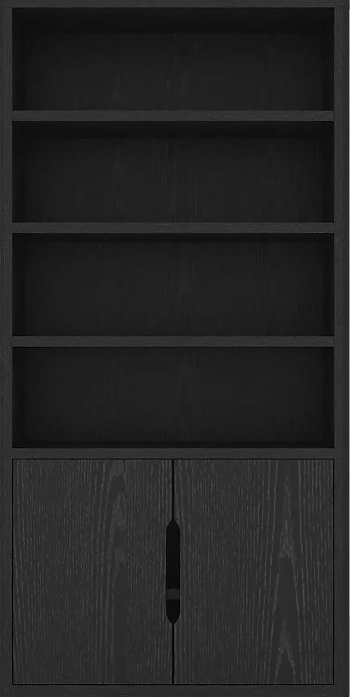 Shadebooks IV Black Bookcase