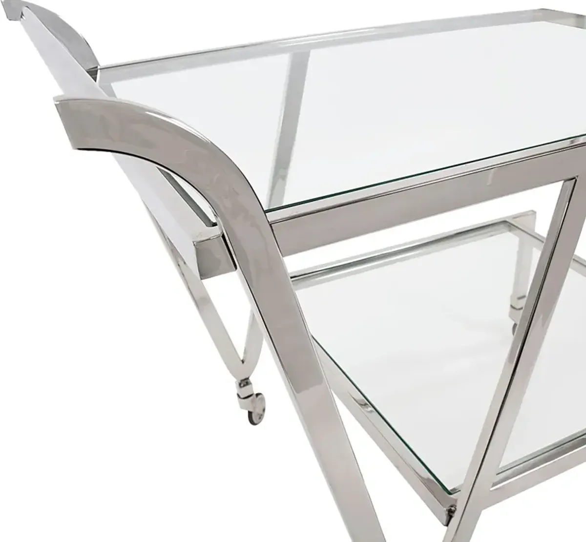 Flowertuft Gray Bar Cart