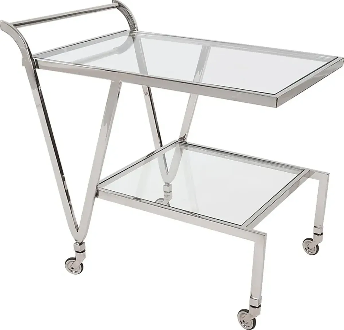 Flowertuft Gray Bar Cart