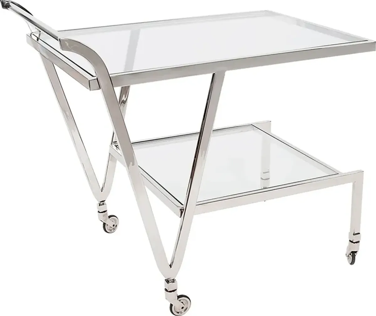 Flowertuft Gray Bar Cart