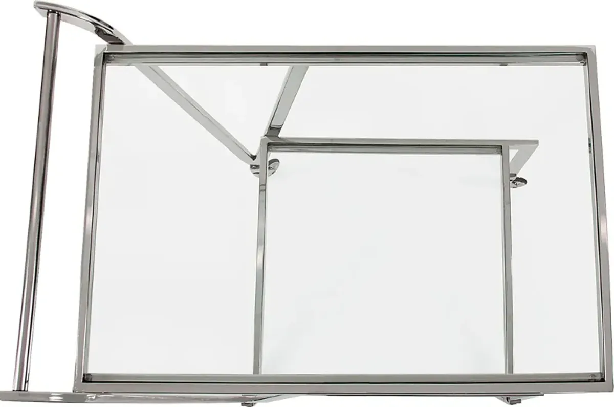 Flowertuft Gray Bar Cart