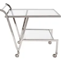 Flowertuft Gray Bar Cart