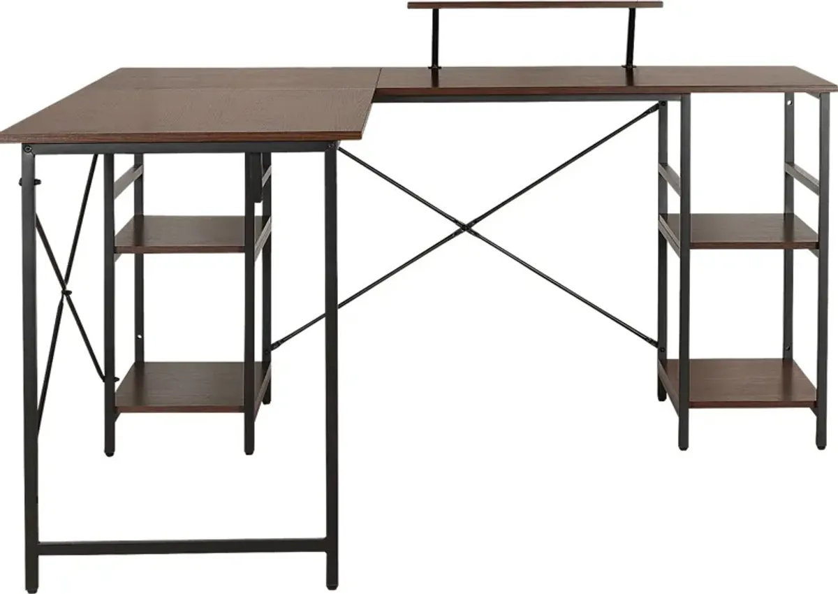 Kinigar Walnut Storage Desk