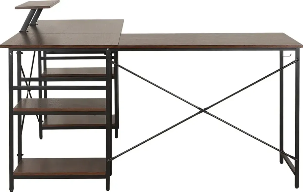 Kinigar Walnut Storage Desk