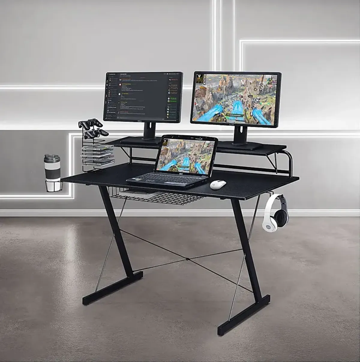 Eatoheim Black PC Gaming Desk