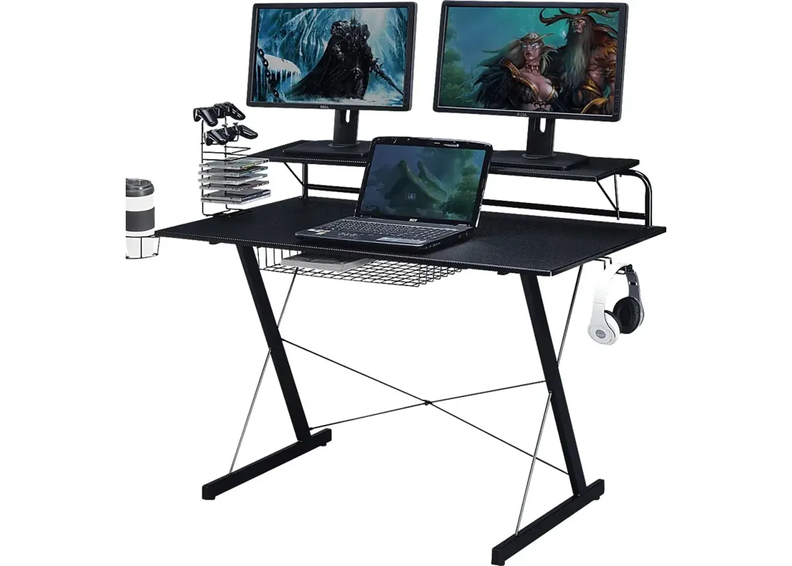 Eatoheim Black PC Gaming Desk