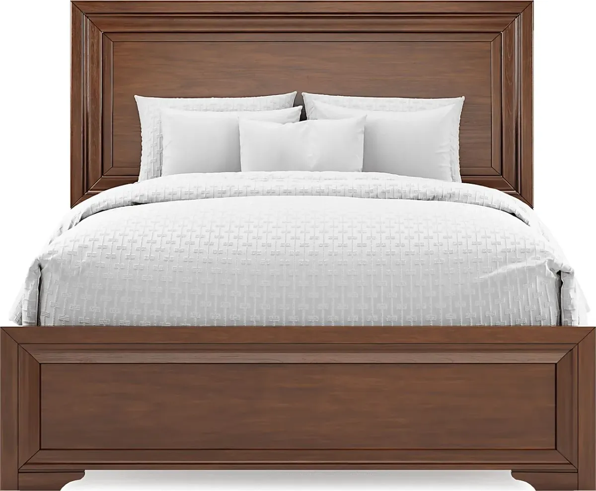 Belcourt Brown Cherry 7 Pc Queen Panel Bedroom