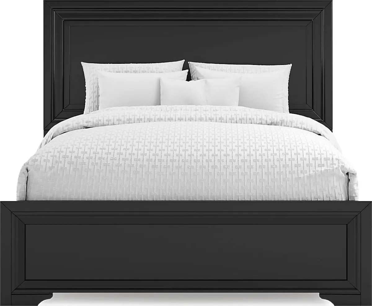 Belcourt Black 7 Pc Queen Panel Bedroom