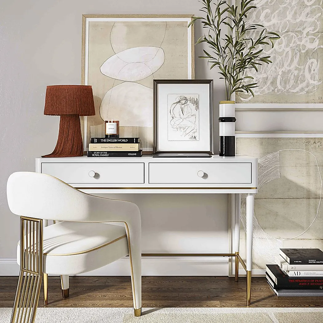 Vandam Off-White Desk