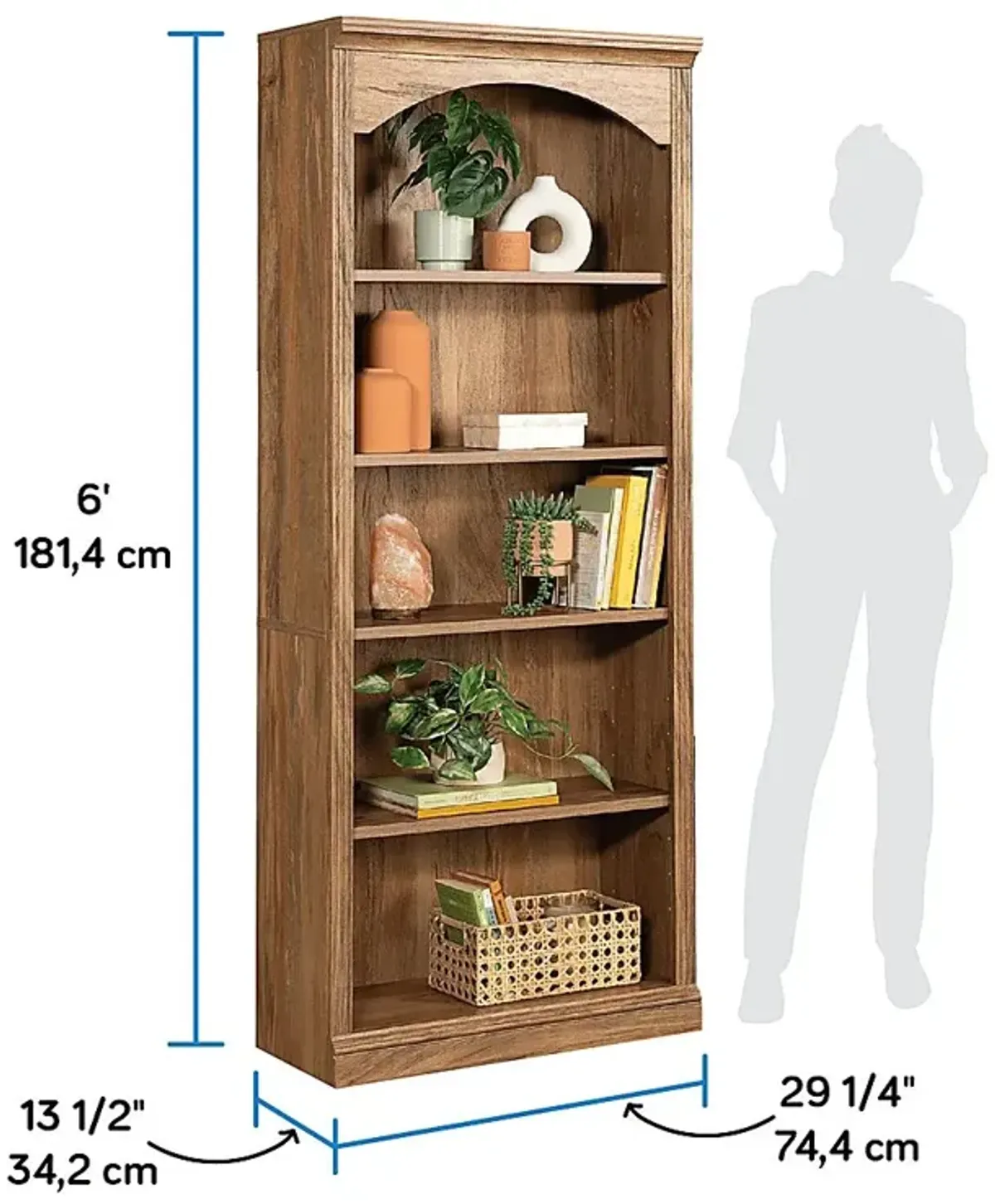Barchstead Brown Bookcase