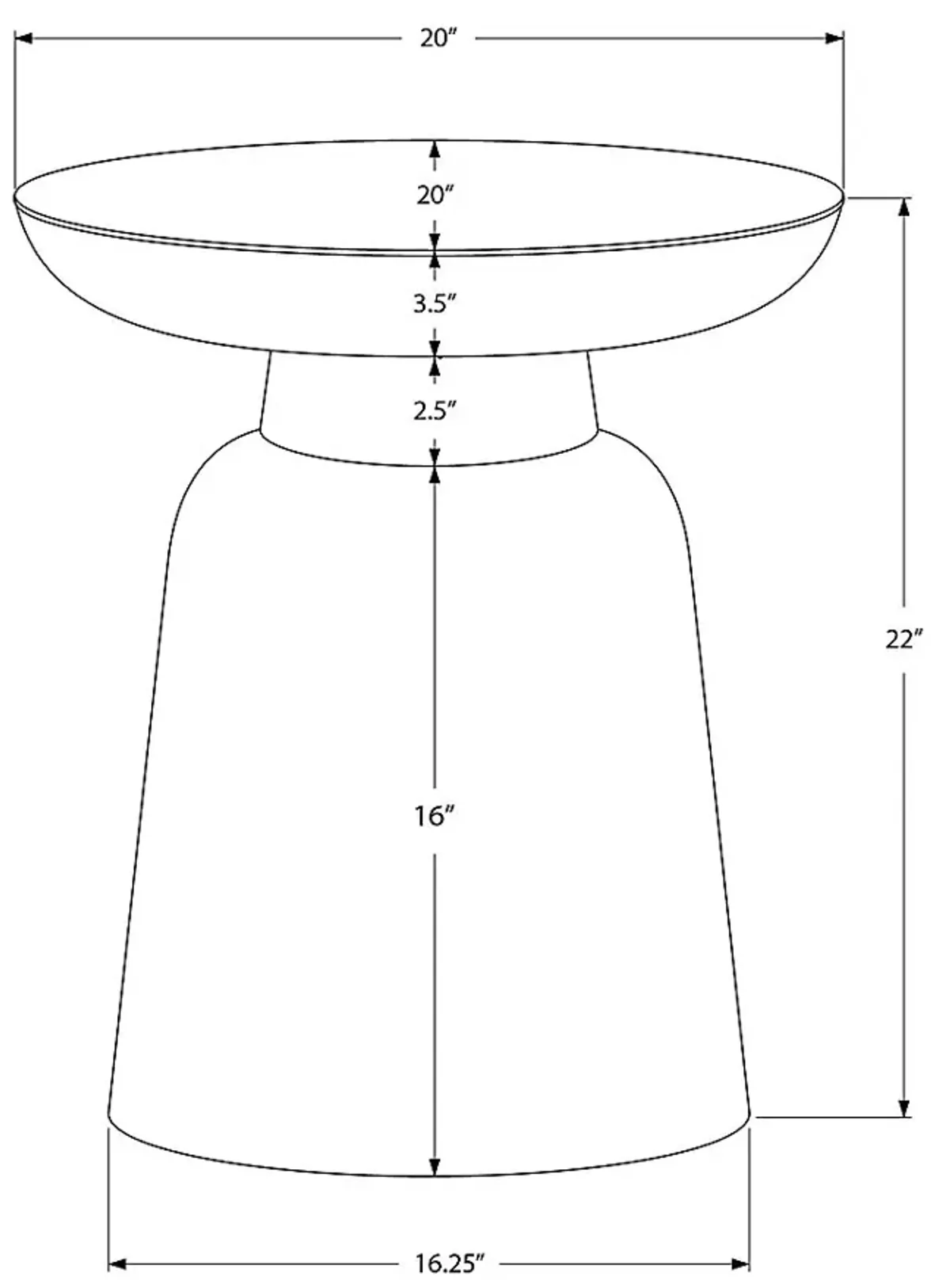 Woodbrier Chrome Accent Table