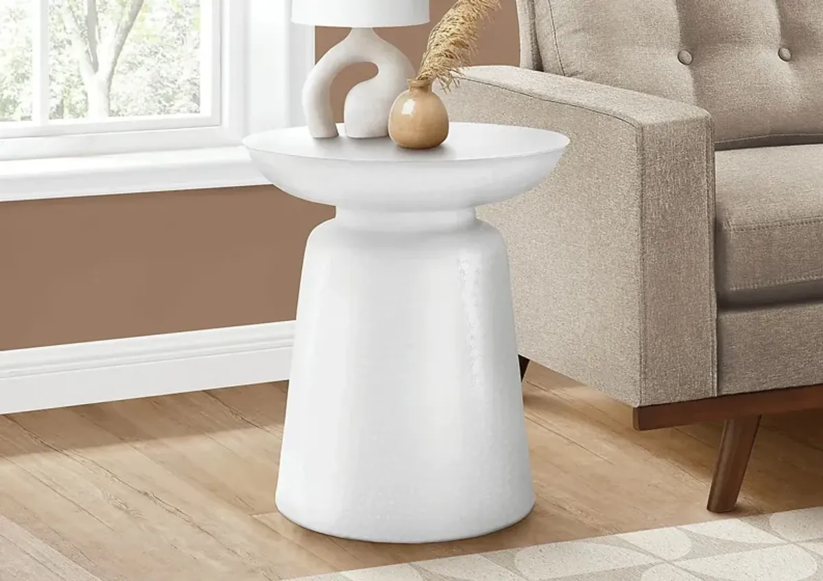 Woodbrier White Accent Table