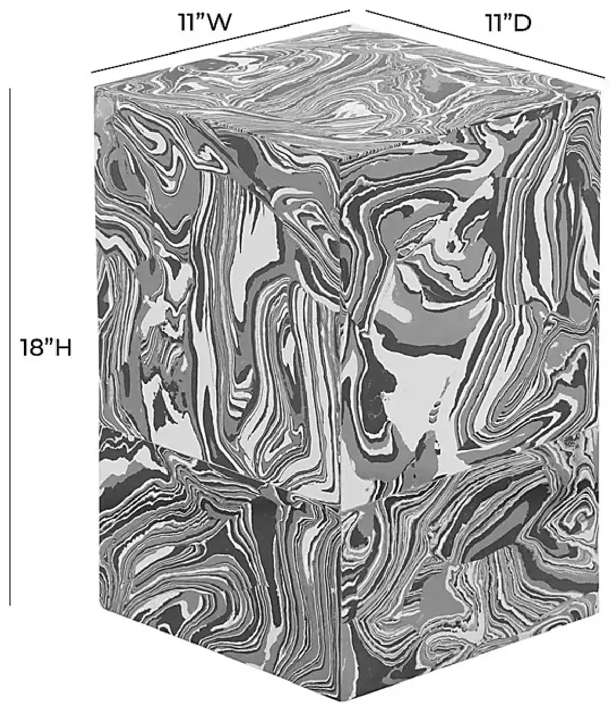 Dapplegray II Gray Accent Table