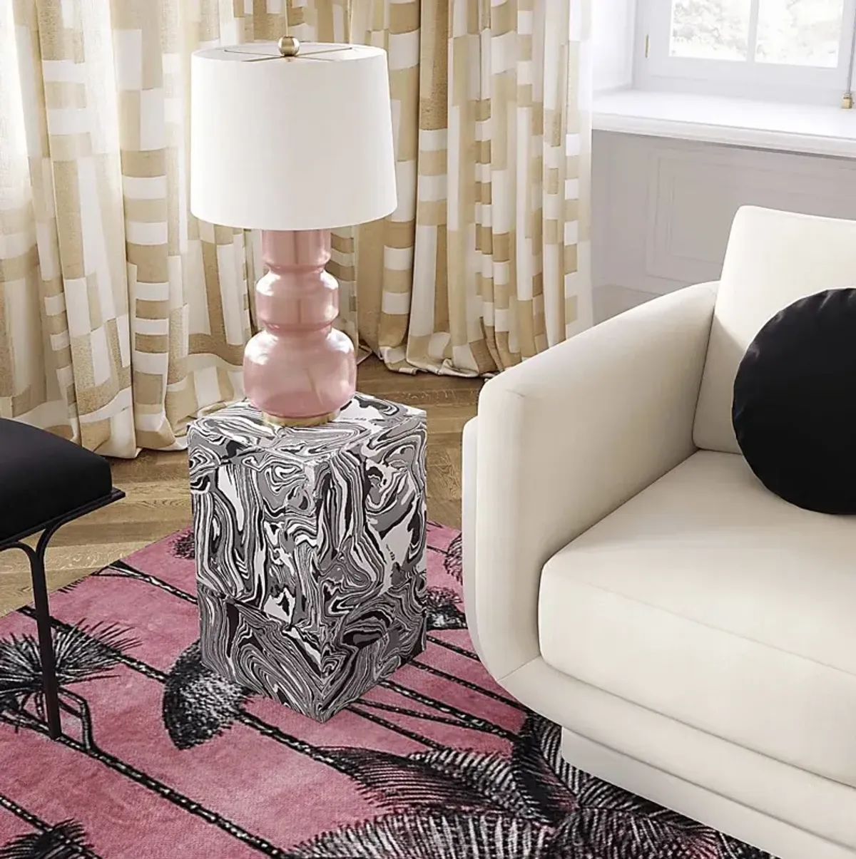 Dapplegray II Gray Accent Table