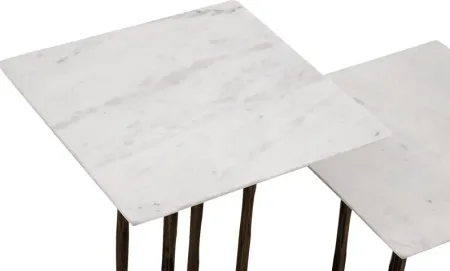 Melqua White Accent Table, Set of 2