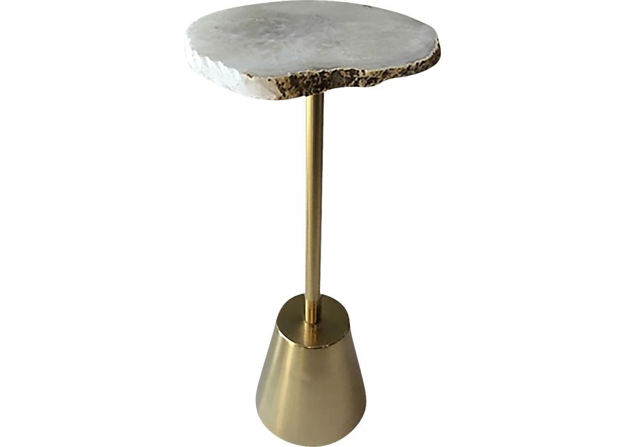 Prweshiek Gold 24 in. Accent Table