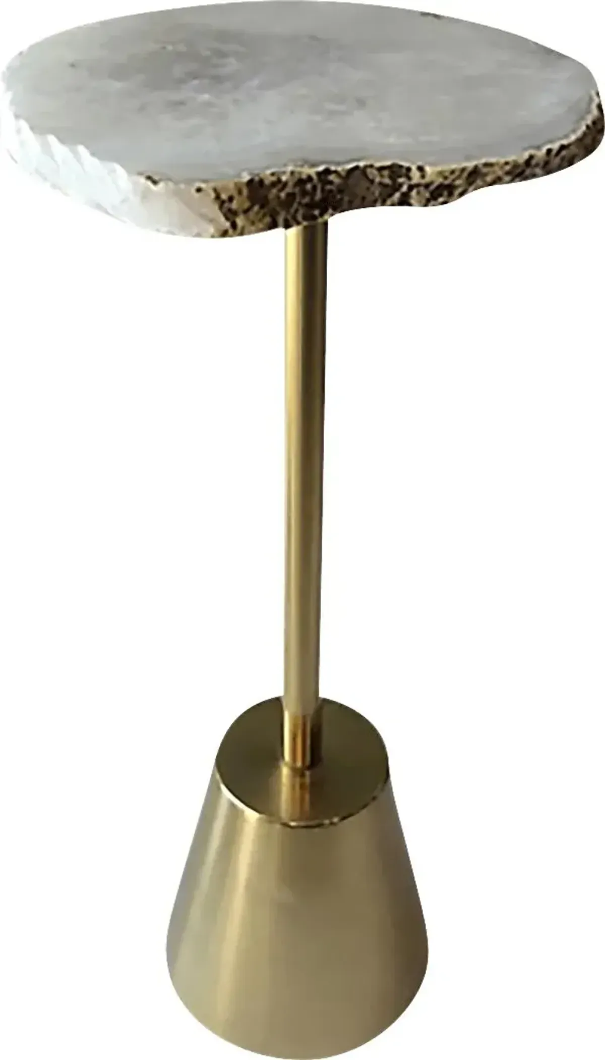 Prweshiek Gold 24 in. Accent Table