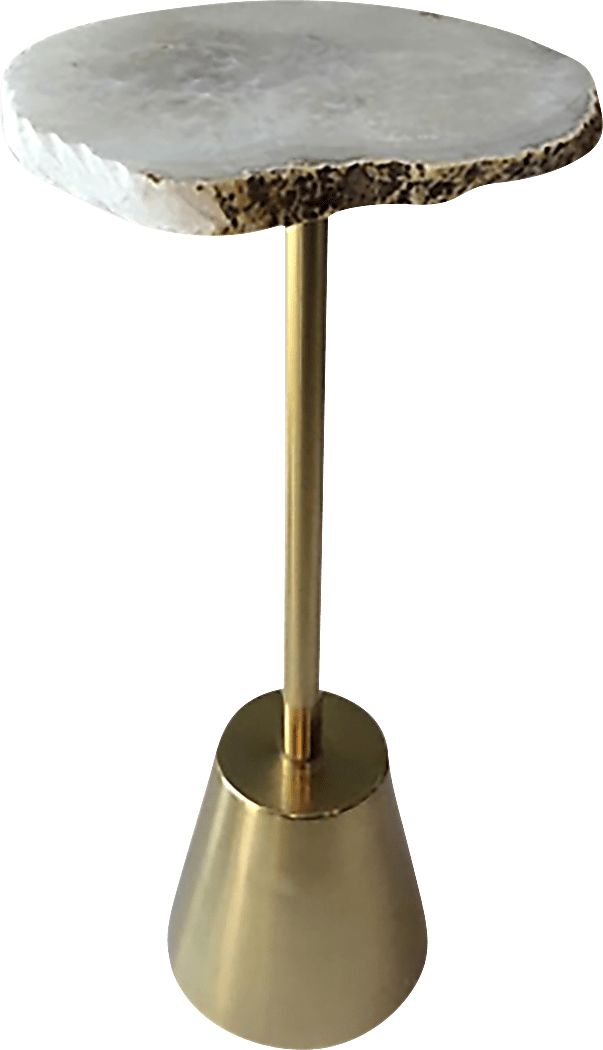 Prweshiek Gold 24 in. Accent Table