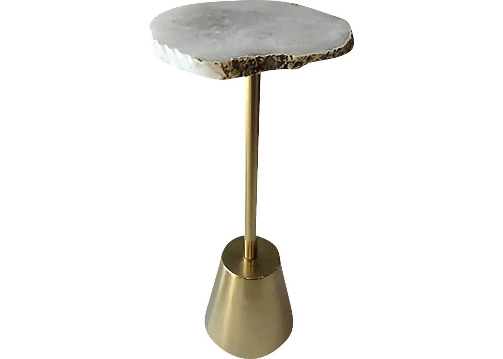 Prweshiek Gold 27 in. Accent Table