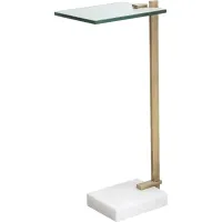 Shibell White Accent Table