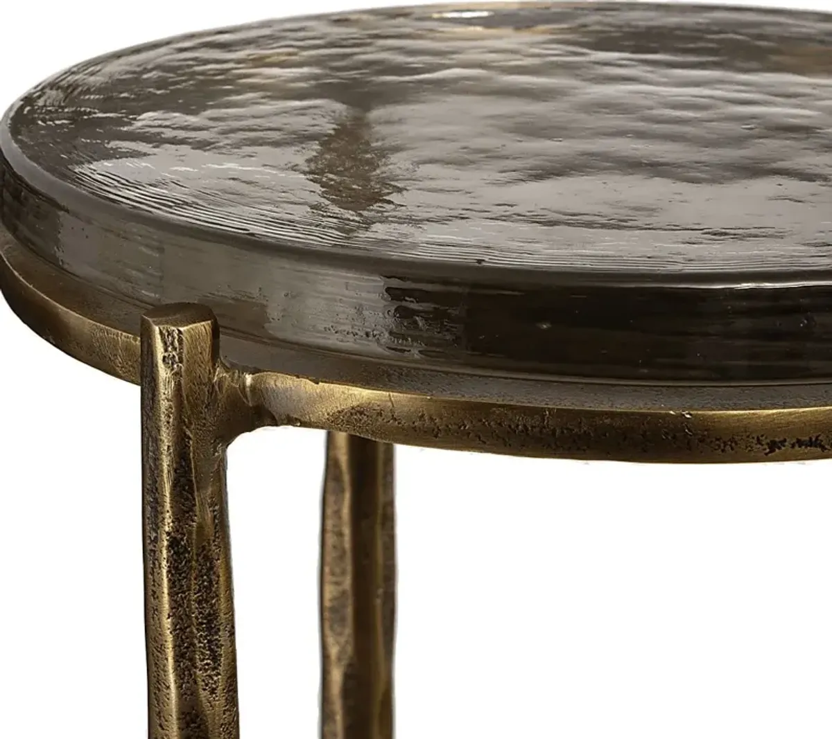Zuro Brass Accent Table