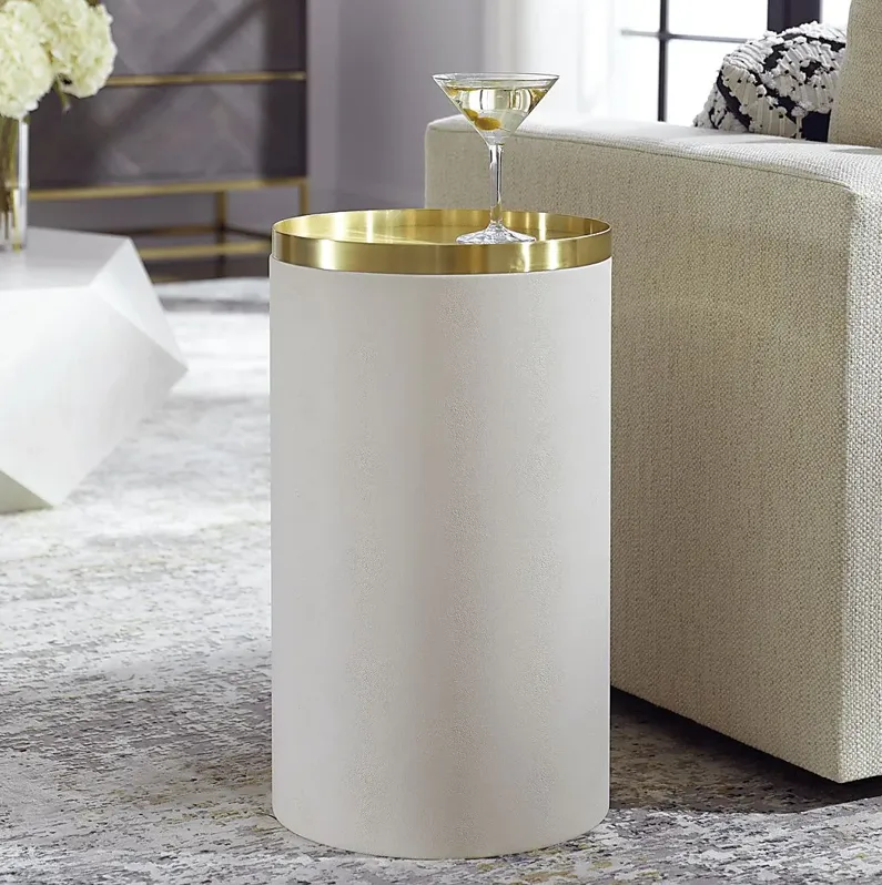 Cerber White Accent Table