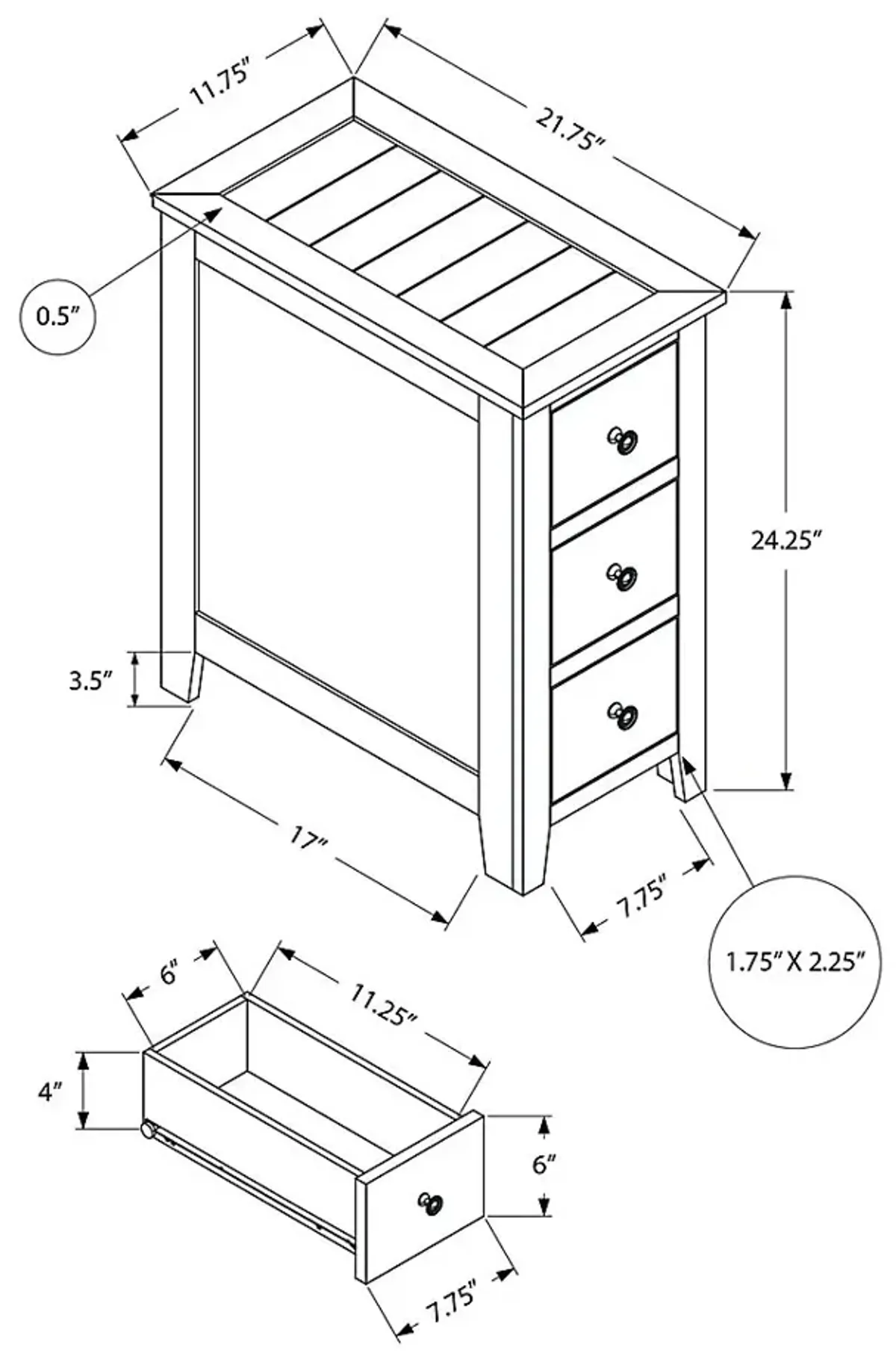 Willaura Espresso Accent Table