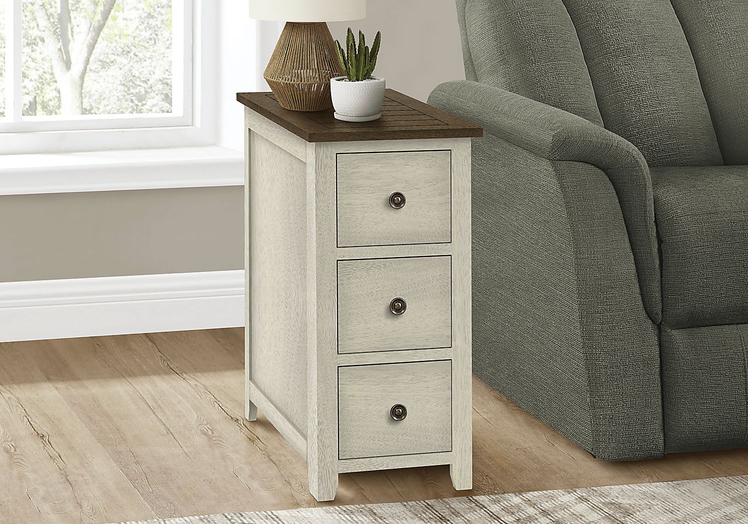 Willaura White Accent Table