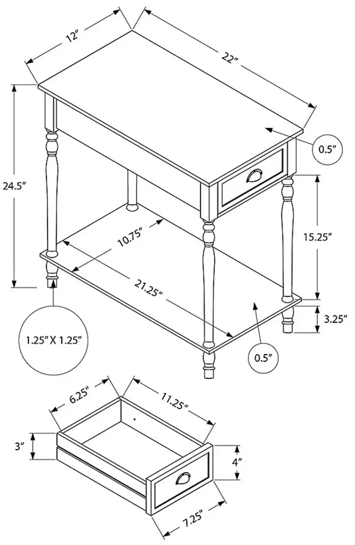 Dellview Green Accent Table