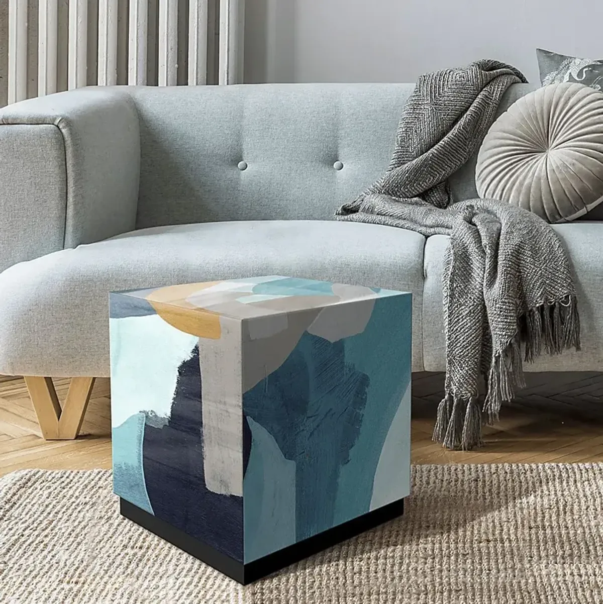 Durazno Blue Accent Table