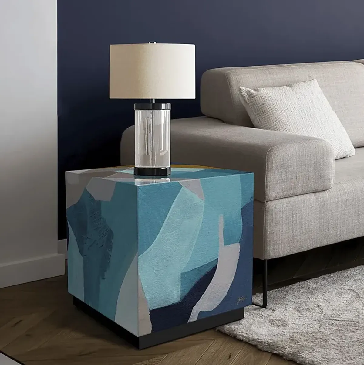 Durazno Blue Accent Table