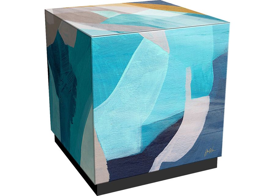 Durazno Blue Accent Table