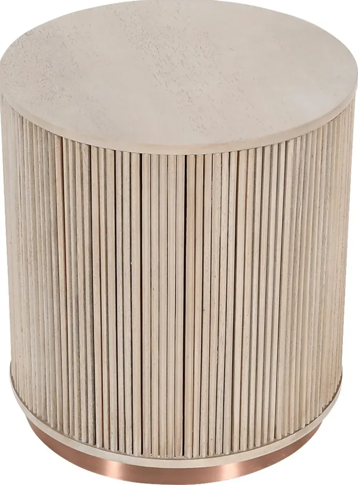 Gabre I White/Natural Accent Table