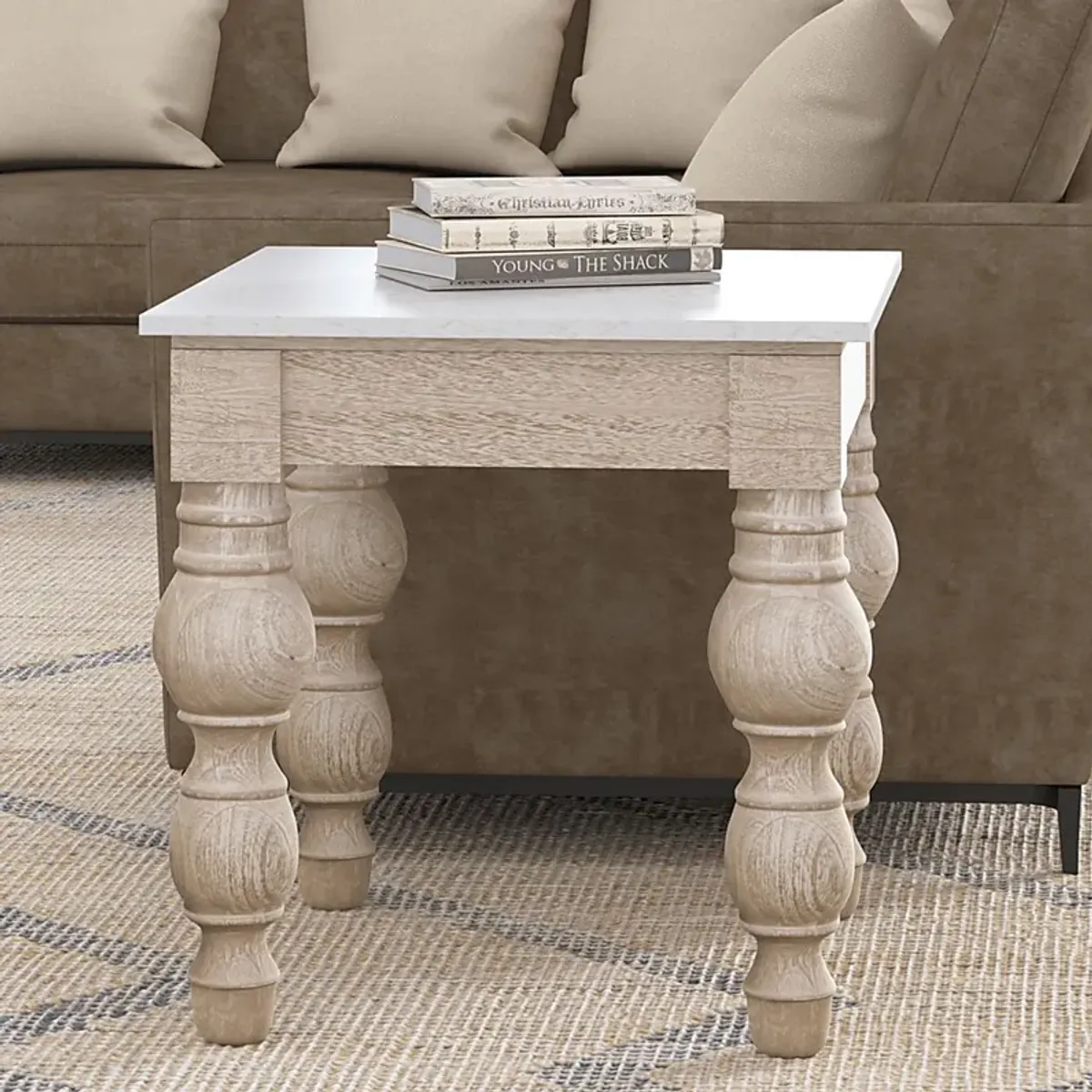 Tersari White Accent Table