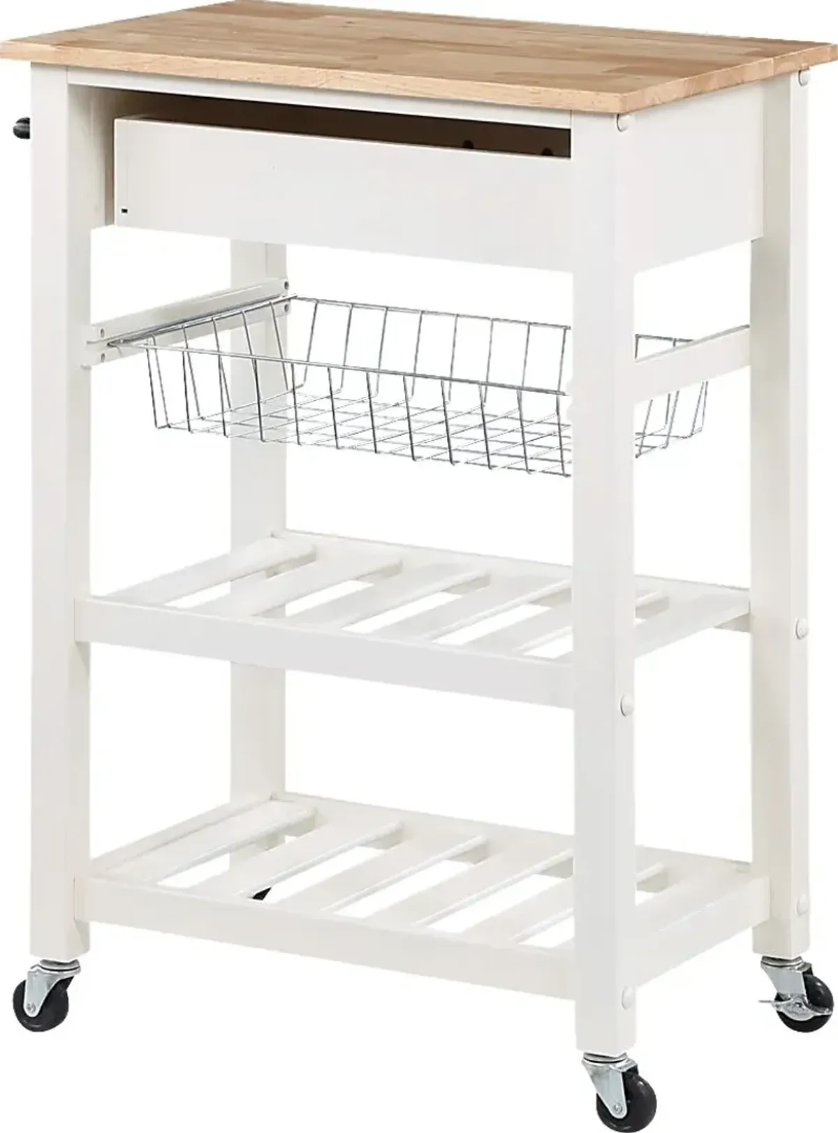 Ariyanna White Kitchen Cart