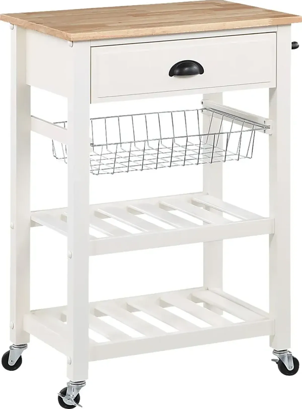 Ariyanna White Kitchen Cart
