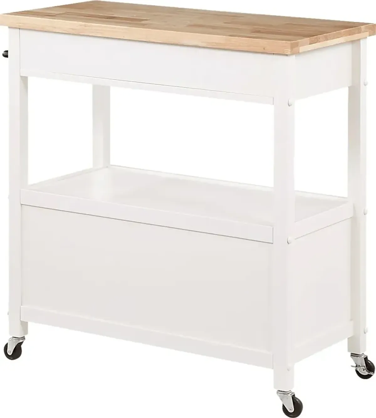 Paxt White Kitchen Cart